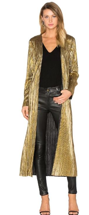 House of Harlow 1960 Jackets & Blazers - HOUSE OF HARLOW 1960 x Revolve gold open front metallic long duster Jodie jacket